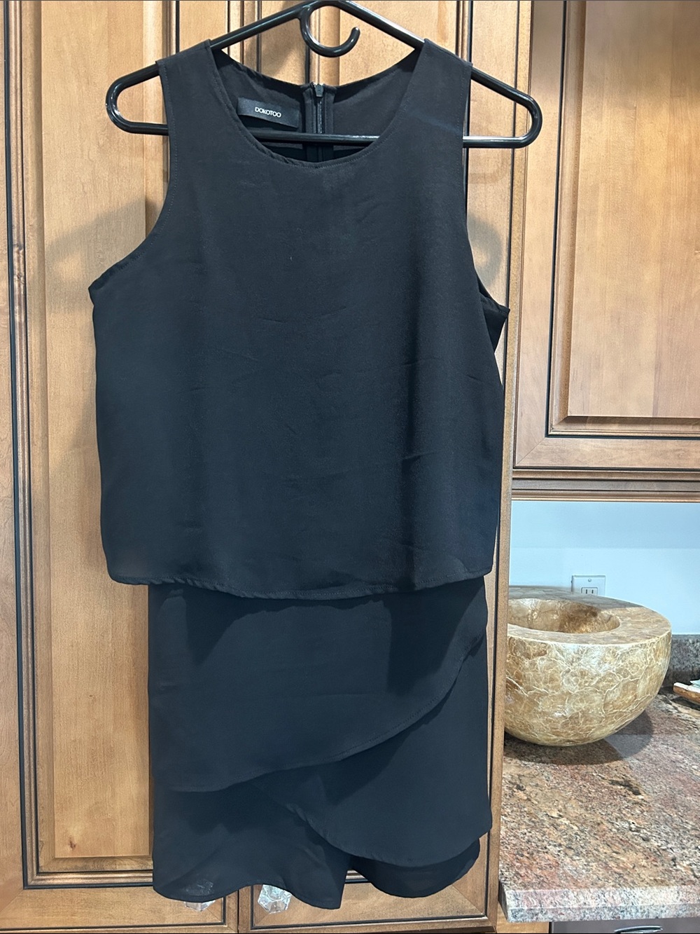 Dokotoo black Sleeveless Layered romper